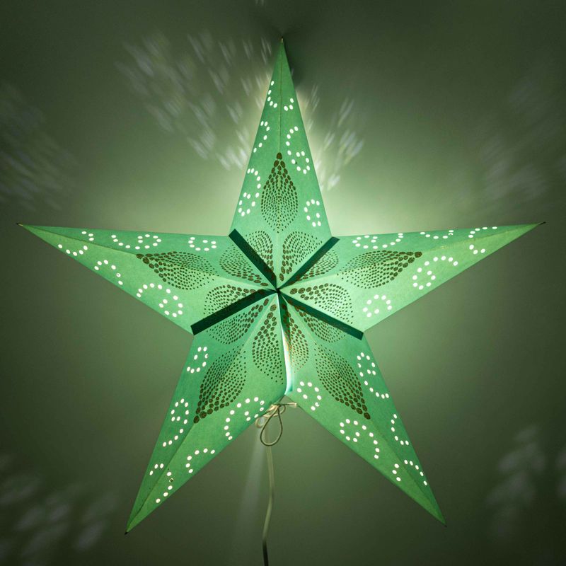 Svjetiljka zvijezda - Green Festival - peterokraka - 60 cm