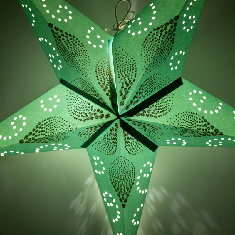 Svjetiljka zvijezda - Green Festival - peterokraka - 60 cm
