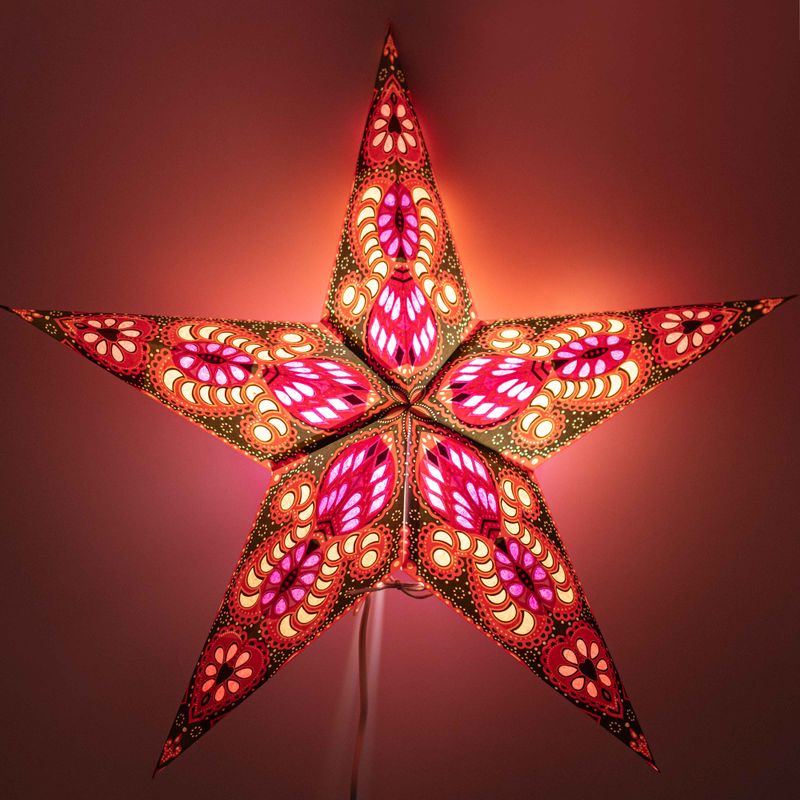 Zvijezda lampa - Fire Festival s pet krakova - 60cm