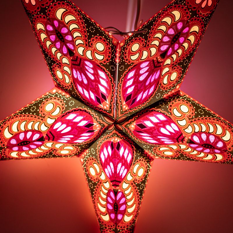Zvijezda lampa - Fire Festival s pet krakova - 60cm