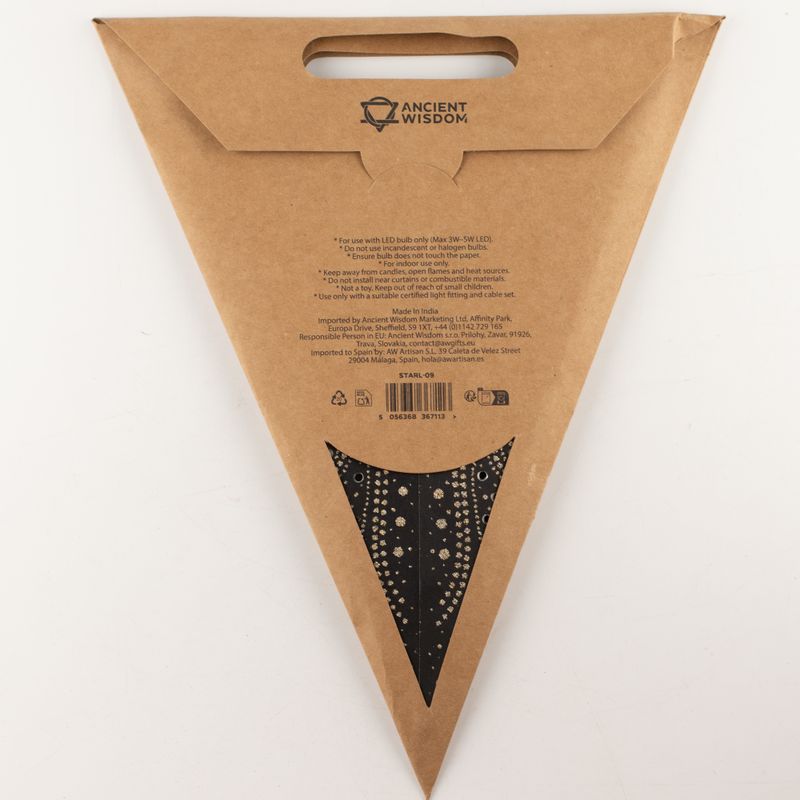 Zvjezdana lampa - crna sa sjevernim svjetlom, sedmerokraka - 60 cm