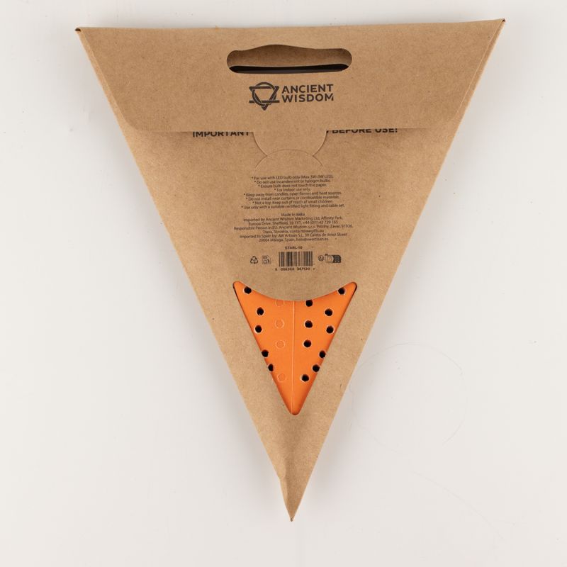 Zvijezda svjetiljka - narančasta svjetla, devet krakova - 45 cm