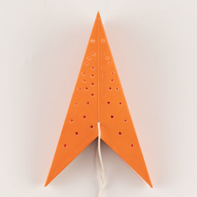 Zvijezda svjetiljka - narančasta svjetla, devet krakova - 45 cm