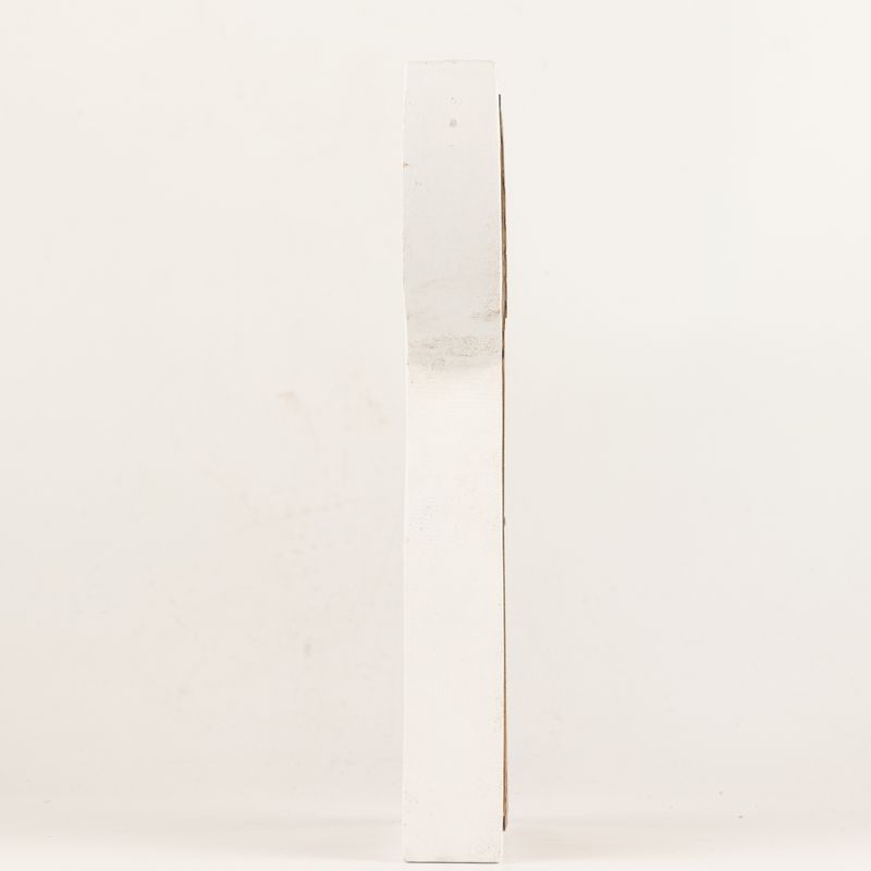 Anđeo od drva manga - bijeljeni s izrezanim željeznim ukrasom - 22 cm