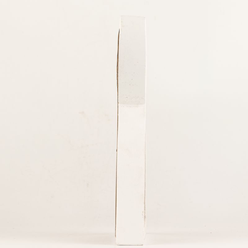Anđeo od drva manga - bijeljeni s izrezanim željeznim ukrasom - 22 cm