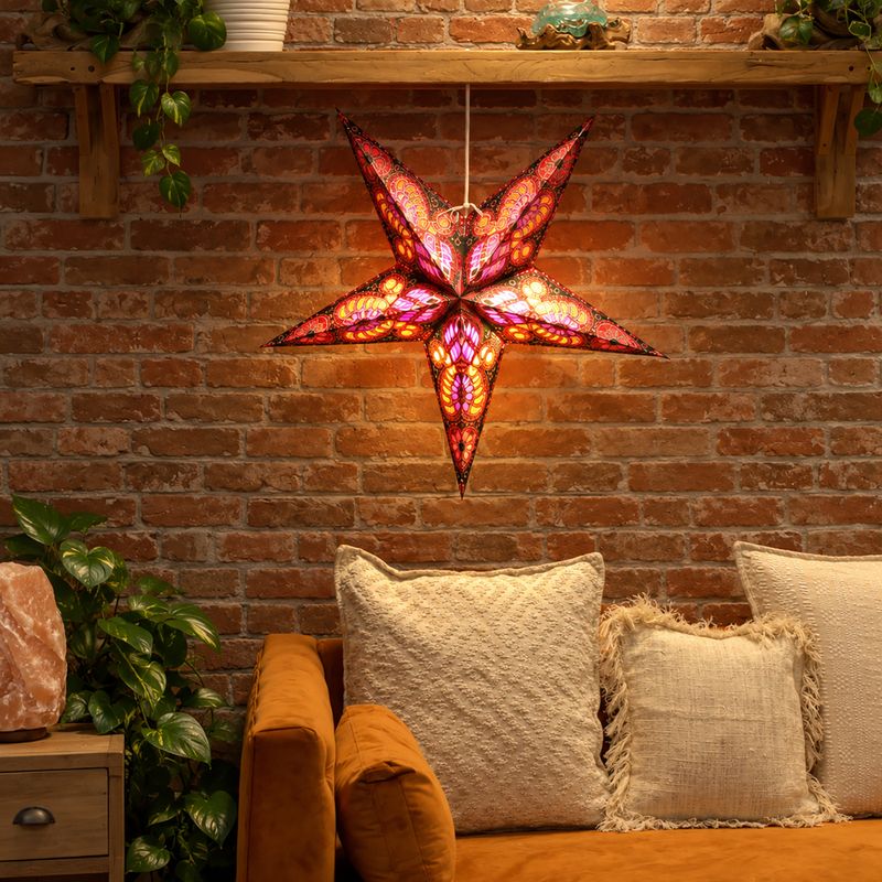 Početni paket sjenila za lampe u obliku papirnate zvijezde – 20 sjenila s kabelima i žaruljama