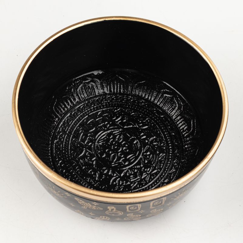ALIGN - Set crne pjevajuće zdjele - 15x7.5cm