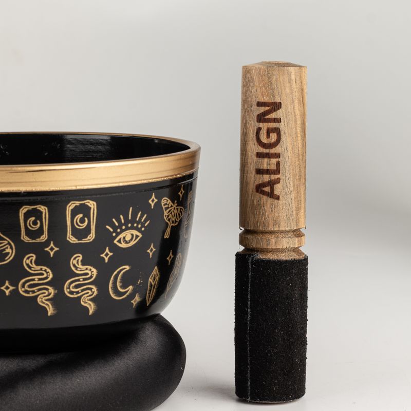 ALIGN - Set crne pjevajuće zdjele - 15x7.5cm