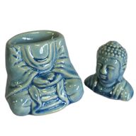 Sjedeći Buda Aroma Lampa - Plava