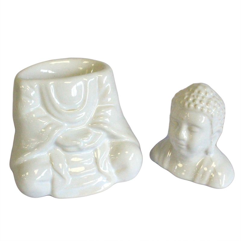 Sjedeći Buda Aroma Lampa - Bijela