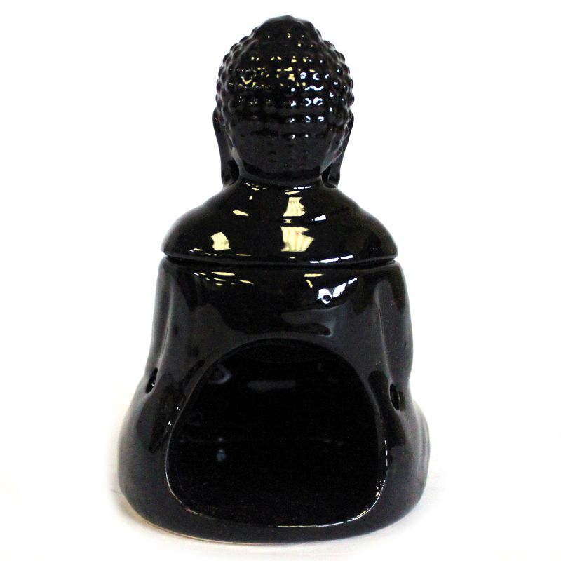 Sjedeći Buda Aroma Lampa - Crna