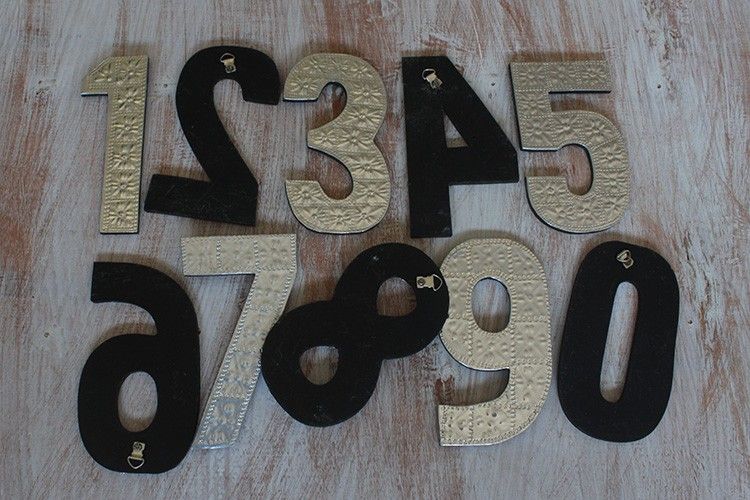 Velika Dekorativna Aluminijska Slova - 1 do 0