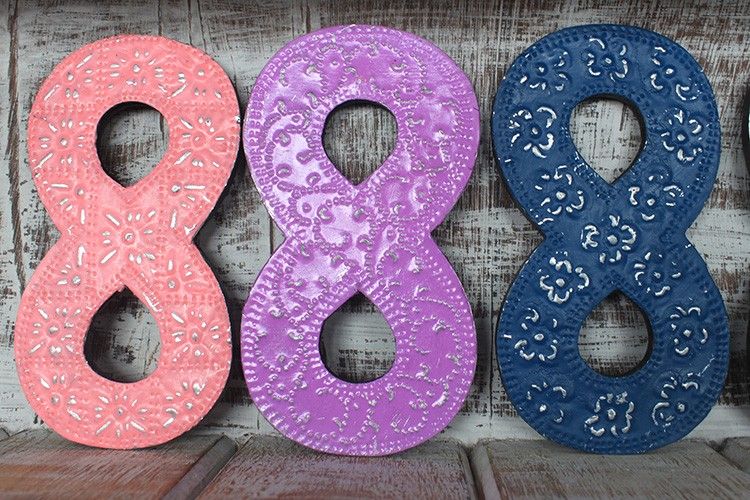 Broj "8" - Razne Boje - 15 cm