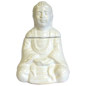 Sjedeći Buda Aroma Lampa - Bijela