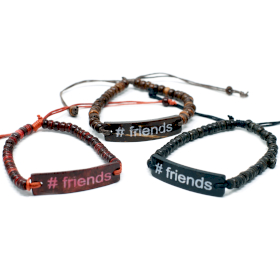 6x Coco Narukvica sa Sloganom - #Friends
