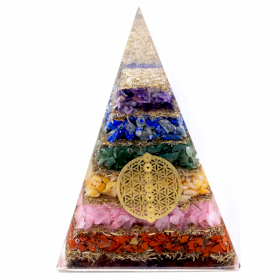 Orgonitna Piramida 90mm - Sedam Čakri - Cvijet Života