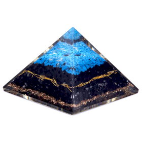 Orgonitna Piramida 70mm - Tirkiz i Crni Turmalin