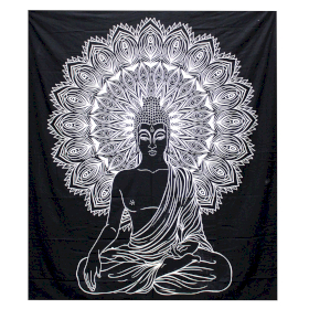 Prekrivač za Bračni Krevet + Zidni Ukras - Buda