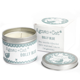 200g Poklon Kutija Sojina Svijeća u Limenci - Dolly Blue