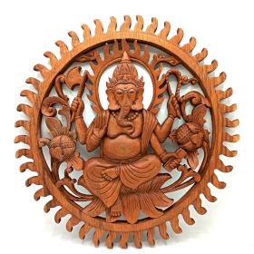 Izrezbarena Ploča -  Ganesha 40cm