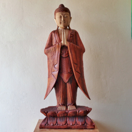 Ručno Izrezbarena Buddha Statua - Dobrodošli 100cm