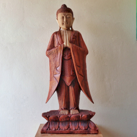 Ručno Izrezbarena Buddha Statua - Dobrodošli 100cm
