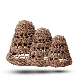 Sjenilo za Svjetiljke od Listova Banane - Set od 3