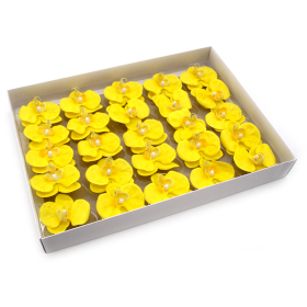 25x Sapun Orhideja za Bukete i Dekoraciju - Žuta