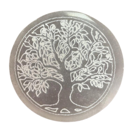 Mala Selenitna Ploča 8cm - Drvo Života