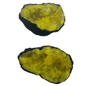 Kalcitne Geode u Boji - Crni Kamen - Žuta