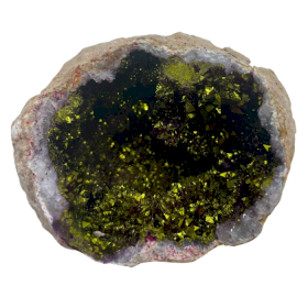 Kalcitne Geode u Boji - Prirodni Kamen - Ružičasta i Zlatna