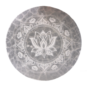 Srednja Selenitna Ploča 10cm - Lotus Mandala