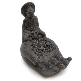 Crni Stalak za Mirisne Štapiće - Buddha i Ruka