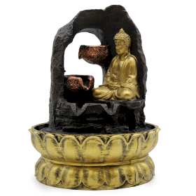 Stolna Fontana - Zlatni Buddha Meditacija 30cm