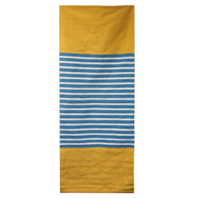 Indijski Pamučni Tepih - 70 x 170 cm - Žuta/Plava