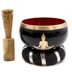 Set Zvučna Zdjela Buddha - Crna/Narančasta 10.7cm