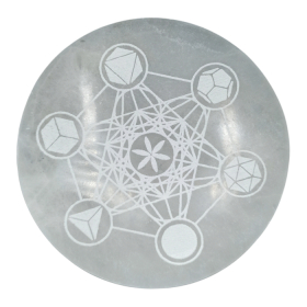 Velika Selenitna Ploča 18cm - Sveta Geometrija