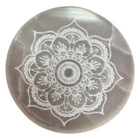 Srednja Selenitna Ploča 10cm - Lotus Mandala
