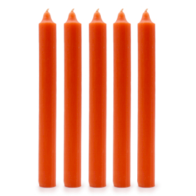 100x Jednobojne Stolne Svijeće - Rustikalno Narančasta