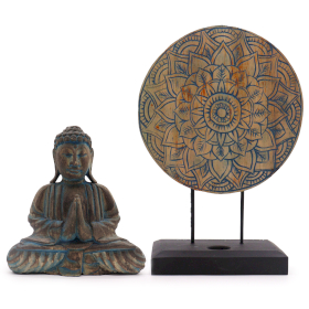 Buddha Feng Shui Set - Cvjetna Mandala - Plava