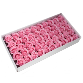 50x Sapun Srednja Ruža za Bukete i Dekoraciju - Ružičasta