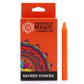 3x Manifest Magične Svijeće (Pakiranje od 12) - Narančasta - Sakralna Čakra