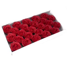 25x Sapun Velika Ruža za Bukete i Dekoraciju - Crvena