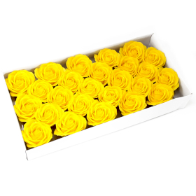 25x Sapun Velika Ruža za Bukete i Dekoraciju - Žuta