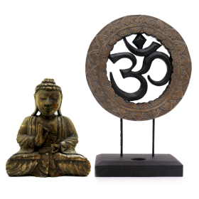 Buddha Feng Shui Set - Om - Siva i Crna