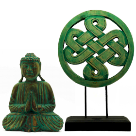 Buddha Feng Shui Set - Buddha Čvor - Zelena