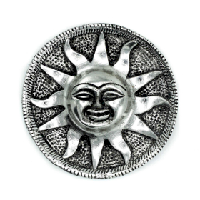 6x Sunce Stalak za Mirisne Štapiće od Poliranog Aluminija 9 cm