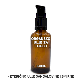 10x Neoznačeno Organsko Ulje za Tijelo 50 ml - Sandalovina i Smirna