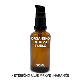 10x Neoznačeno Organsko Ulje za Tijelo 50 ml - Mrkva i Naranča