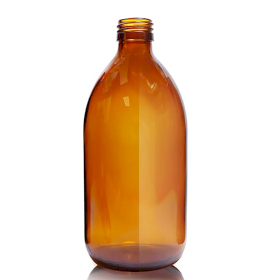 30x Jantarna Staklena Farmaceutska Boca 500ml- Bez Čepa